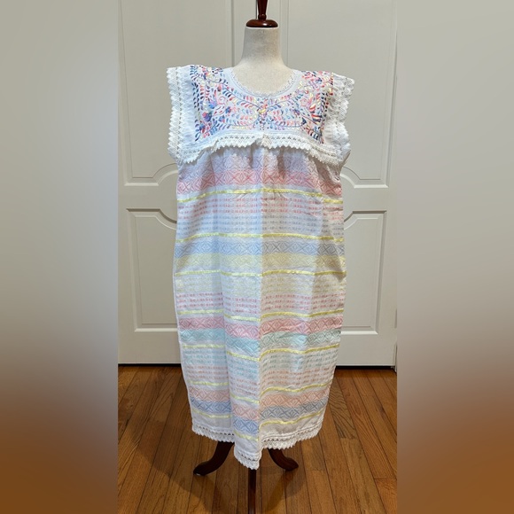 PC. #B-1803 Dresses & Skirts - Paloma Embroidered Mexican Dress Is Made In Oaxaca